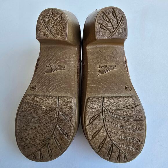 Dansko Sarah Boots Size EU36 US 5.5-6 Brown Leather Side Zip Heeled Ankle Bootie - Picture 11 of 13